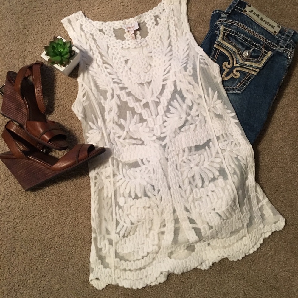 NWT Laundry Lace Shell S